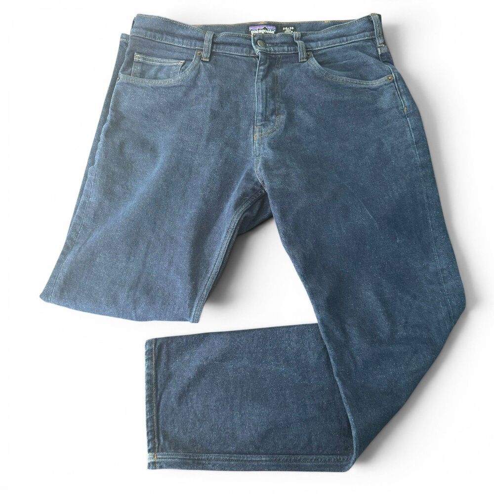 Patagonia Jeans Men 34x30 Blue Regular Stretch Worn Wear Denim Organic Cotton